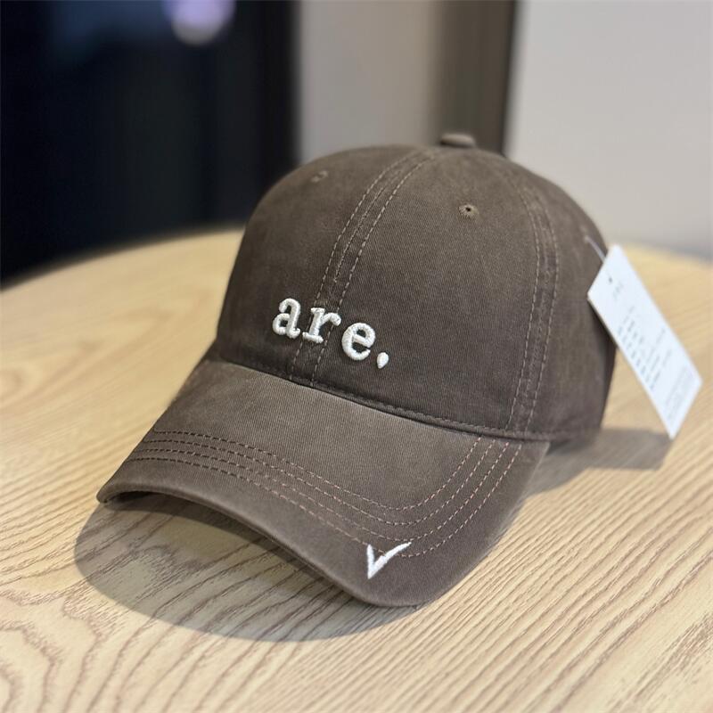 Letter Embroidered Baseball Cap Children's Spring New Versatile Soft Top Cap Wide Brim Fashion Show Small Face