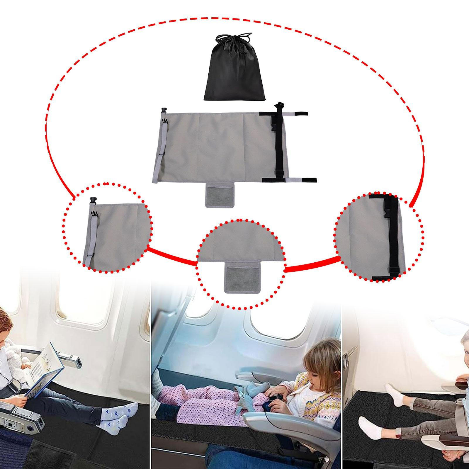 

Airplane Bed Travel Seat Expander Plane Essentials Comfortable Foot Rest for