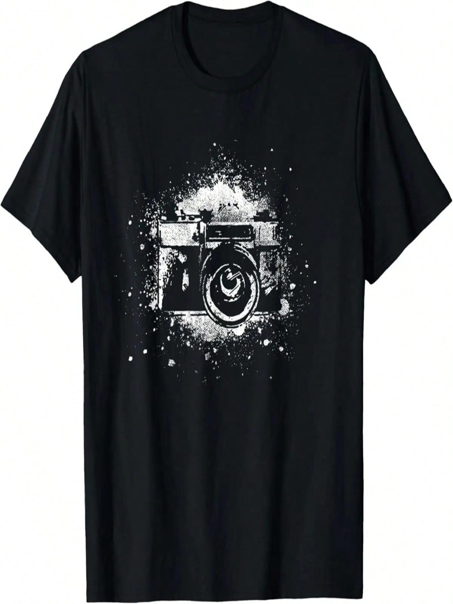 Photographer T-Shirt Camera Photography Retro Journalist Tee T-Shirt S