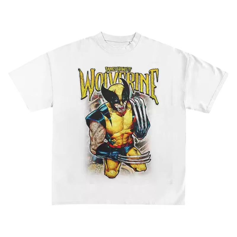 2026 New Wolverine XMen Retro Comic Graphic TShirt Superhero Claw Print Soft Cotton Casual Streetwear For Men Daily Fashion