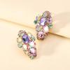 Moderne Glänzende Strass Glas Blume Decor Stud Ohrringe Für Frauen Trend Luxus Fee Hochzeit Partei Schmuck Ohr Zubehör Geschenk