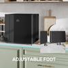 46 Litre Table Top Mini Fridge, Small Fridge with Ice Box, Reversible Door, Adjustable Temperature and Legs for Bedrooms, Home Office, Black