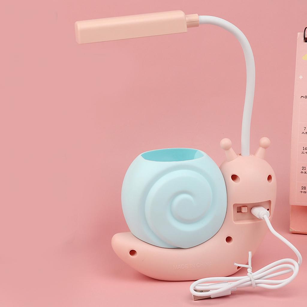 Cartoon LED Desk Lamp Gentle Brightness Rechargeable Eye Caring Study Lamp Night Light for Kids Bedroom
