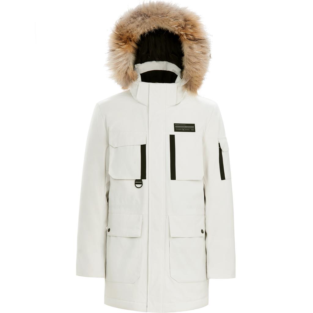 Camel Down Jackets Men's Detachable Hood Thickened Parka Down Jacket DBY110081A