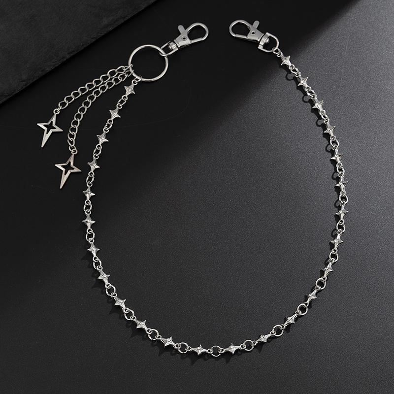 Hiphop Goth Creative Pendant Keychain Waist Belt Men Women Vintage Trouser Hipster Jeans Chain Jewelry