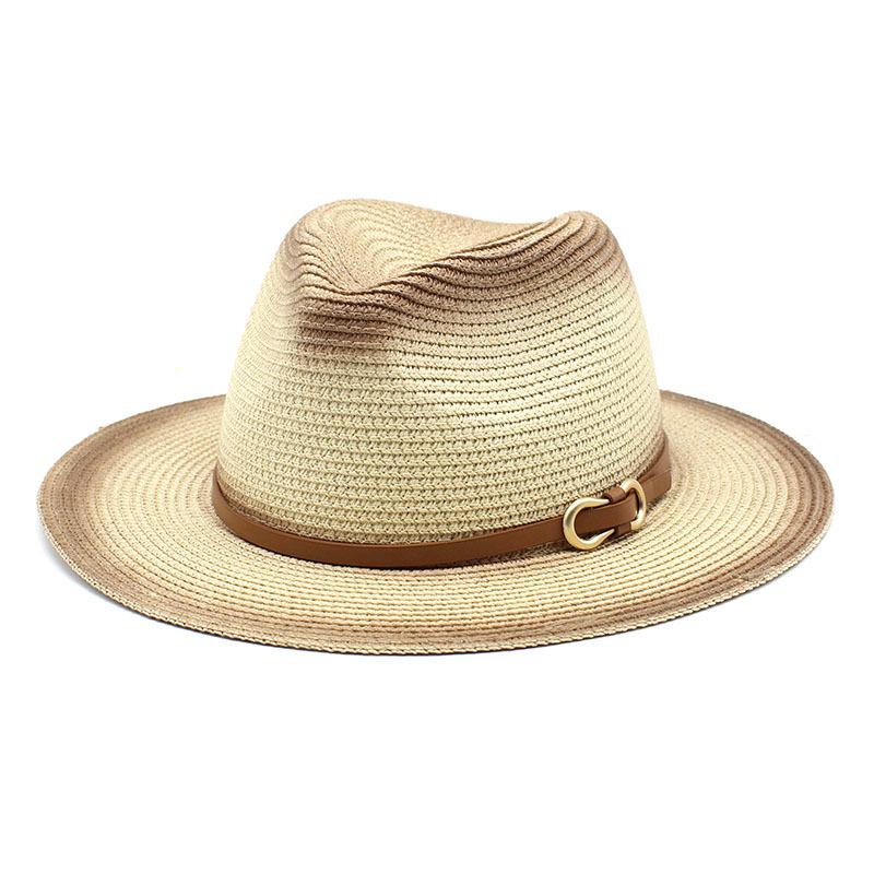 Spring And Summer Outdoor Travel Travel Sun Protection Sun Hat Men And Women British Style Spray Paint Jazz Straw Hat