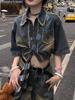 2025 Autumn American Retro Brushed Denim Jacket & Niche Design Workwear Pants