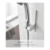 Yamazaki Jitsugyo 10286 Adjustable Angle Magnetic Shower Holder White W5.5 X D5.7 X H16cm Tower 4 Levels Adjustable Angle Bathroom Easy Installation