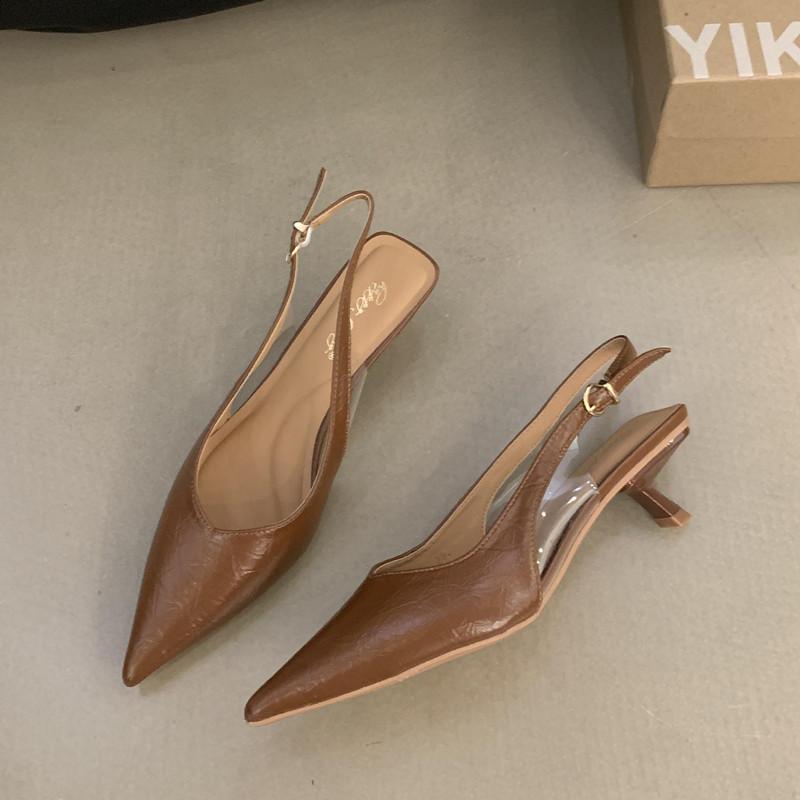 Fashion Bailamos 2025 Spring Pointed Toe Women Sexy Shallow Slip On Pumps Shoes Fashion Thin High Heel Sandal Ladies Elegant Dress Shoes