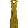 Vestido Midi Sem Mangas Cor Sólida Vestidos Femininos Verde-Oliva 1165112-515