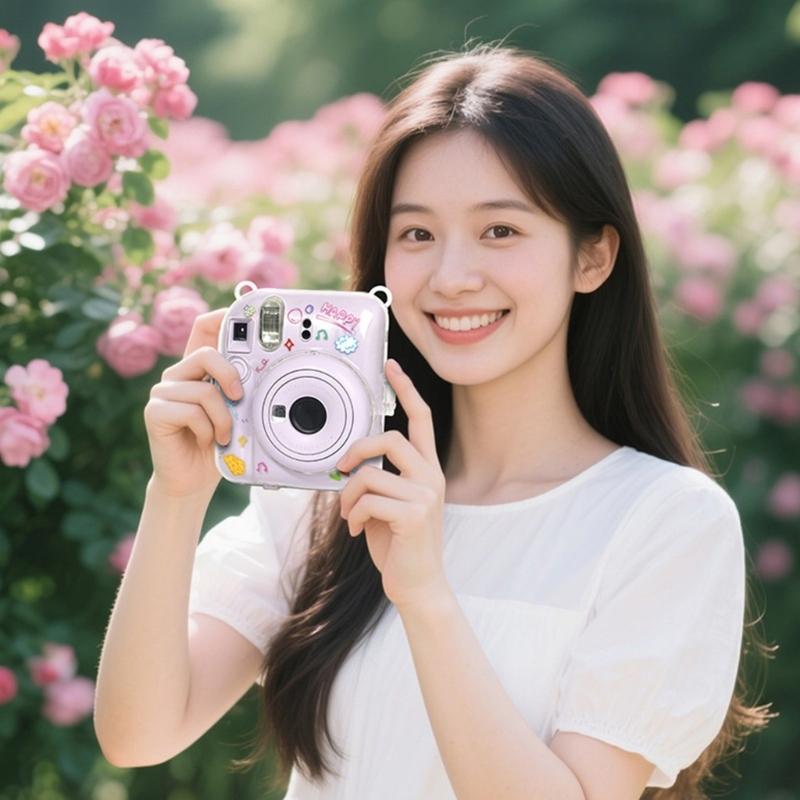 Waterproof Protective Hard Case for Mini 12 Camera Scratch Resistant Shell Pouch Cartoon Print Design Strap not included