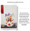 Abstract Red Lips Face Flower Pot: Resin Ornament for Courtyard, Balcony, or Garden Bonsai.