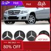 C200 E200 For Mercedes Benz Fit For Mercedes Benz 2008-2014 Chrome Silver And Glossy Black Front Grille Mirror Emblem 3D Style S