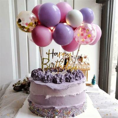 10 Stück 5 Zoll Ballon Kuchenaufsatz Konfetti Ballon Geburtstagsparty Dessert Dekoration Babyparty Hochzeitsdeko Kuchenzubehör