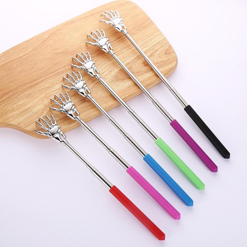Telescopic Back Scratcher Stainless Steel Hand Shaped Extendable Back Scratchers Hand Massager Backslap Retractable Massager