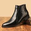Winter Fashion New Arrival Pointed Toe Chelsea  Ankle Boots For Men British Brand Designer Botas Casual Shoes Zapatos Hombre