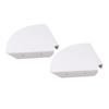2pcs Wall Mount Floating Corner Shelves Quarter Round Hanging Corner Shelves for Bedrooms Living Rooms Shower Room