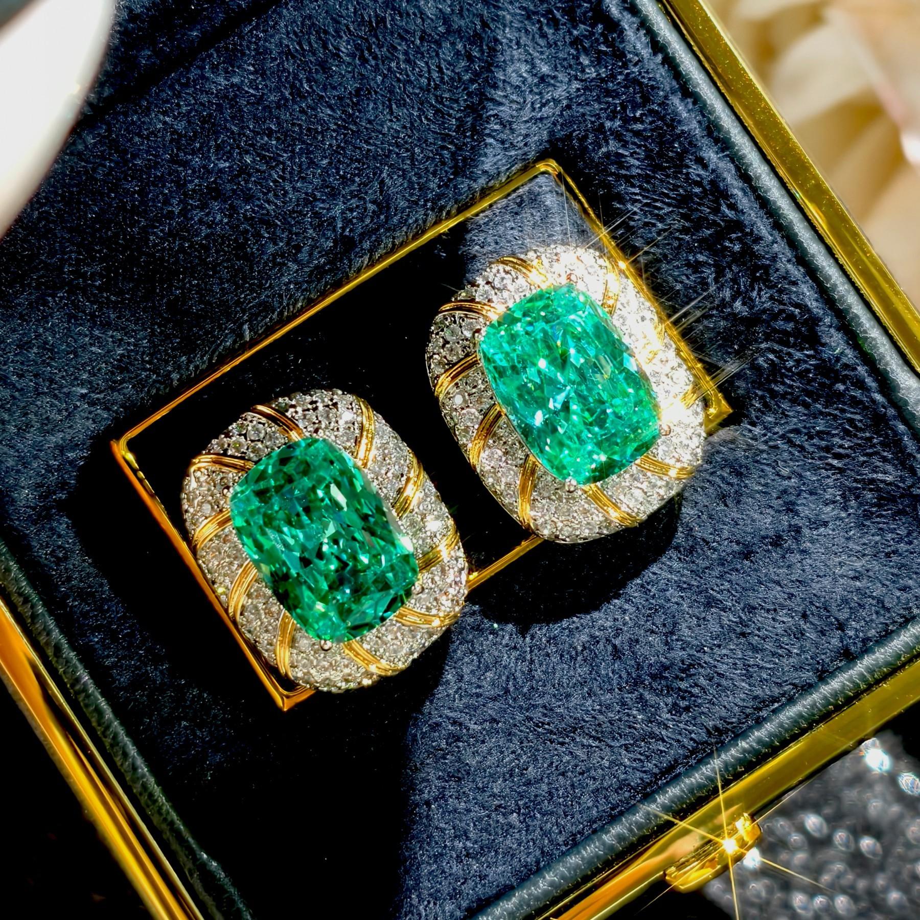 

2026 Luxury Bird s Nest Cut Para Green Zircon Full Diamond Necklace Pendant Light Luxury Open Ring Stud Earrings