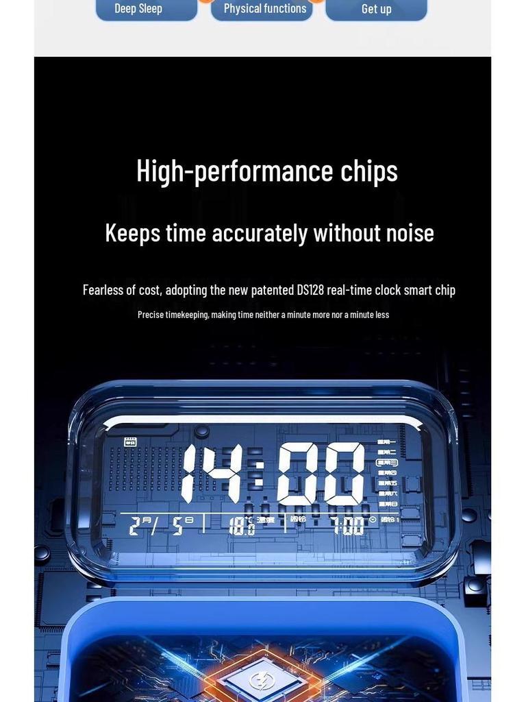 Smart Multifunctional Alarm Clock for Students - Powerful Wake-Up Clock for Kids