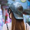 Retro Motorcycle Half Helmet with Adjustable Nylon Chin Strap Scoop Helmet Electric Car Helmet