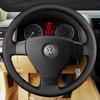 Custom Car Steering Wheel Braid Cover Genuine Leather Fit For Volkswagen Passat B6 Golf 5 Mk5 VW Jetta 5 Mk5 Tiguan