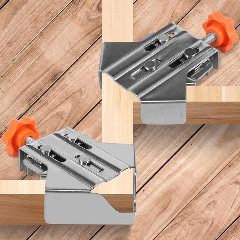Woodworking Tool Set Easy To Use Woodworking Corner Clip Adjust Woodworking Fastener Right Angles Clamps Simple Operate