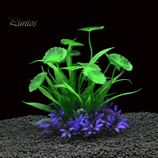 Artificial Aquatic Plants Fade-resistant Simulation Plastic Hydroponic Grass Vibrant Aquarium Landscape Decor for Fish Reptile Tanks