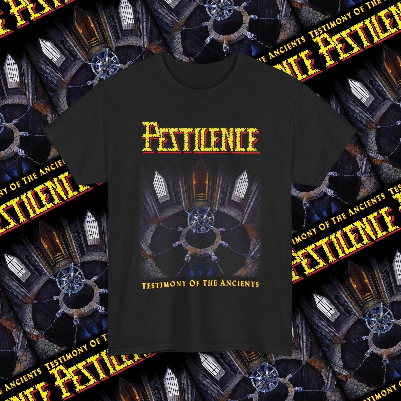 Pestilence Testimony of the Ancients Death Metal Band T-Shirt 4XL