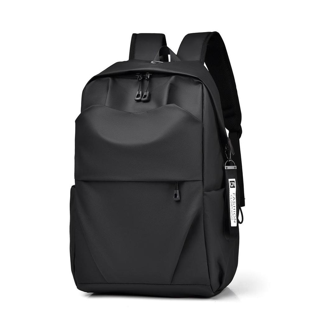 Men's Large Capacity Solid Color Backpack: Ideal for Business Travel, School, and College.