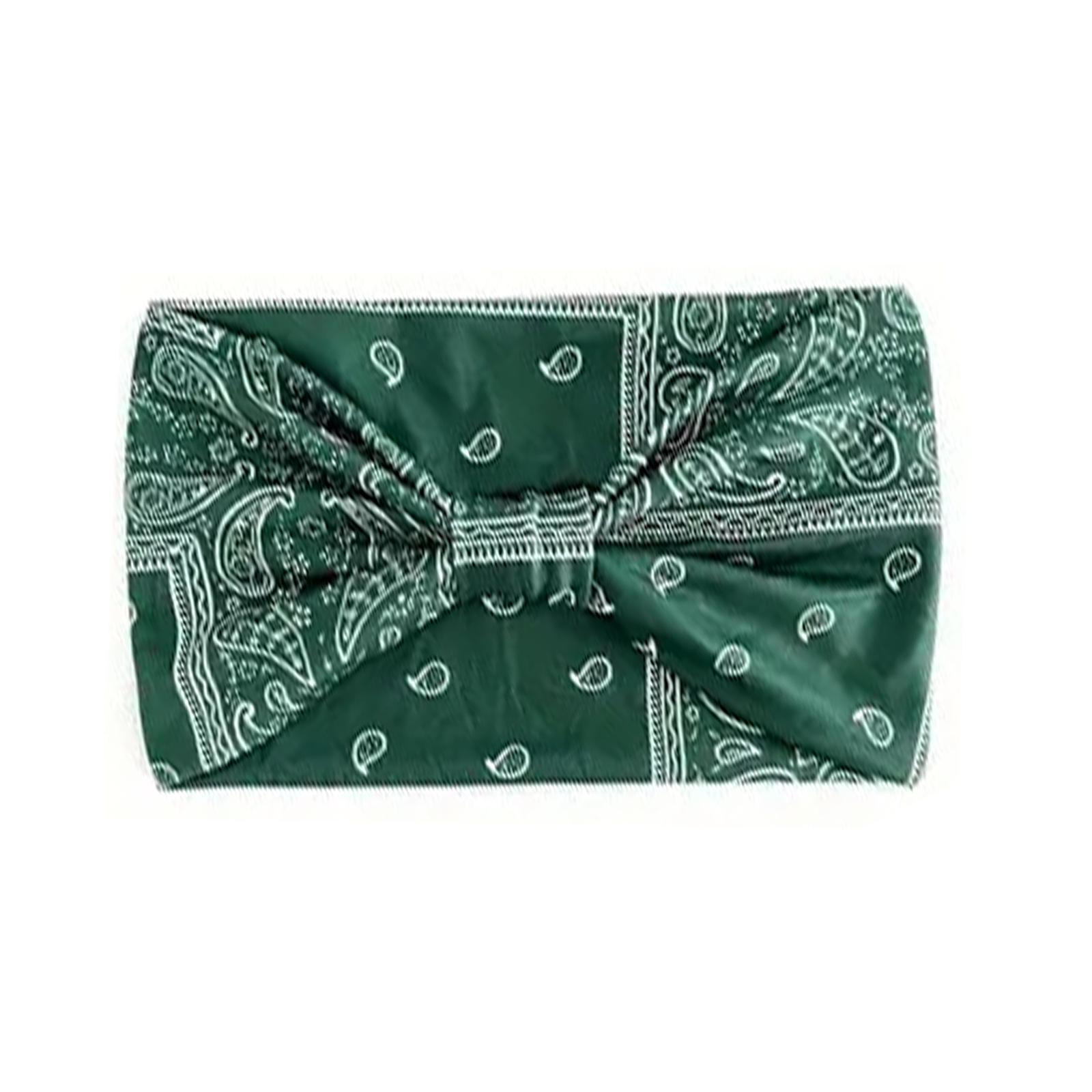 

Европейская и американская богемная широкая спортивная повязка на голову зелёный