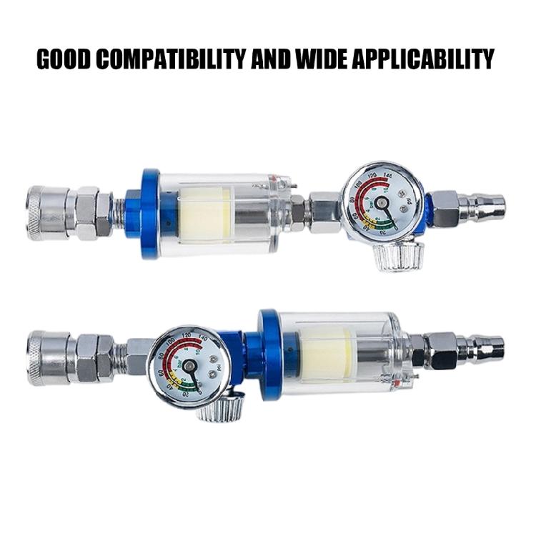 Pneumatic Tool Accessory Oil Water Separator Air Pressure Regulator Gauge Adjustable Flow Control Plastic Filter