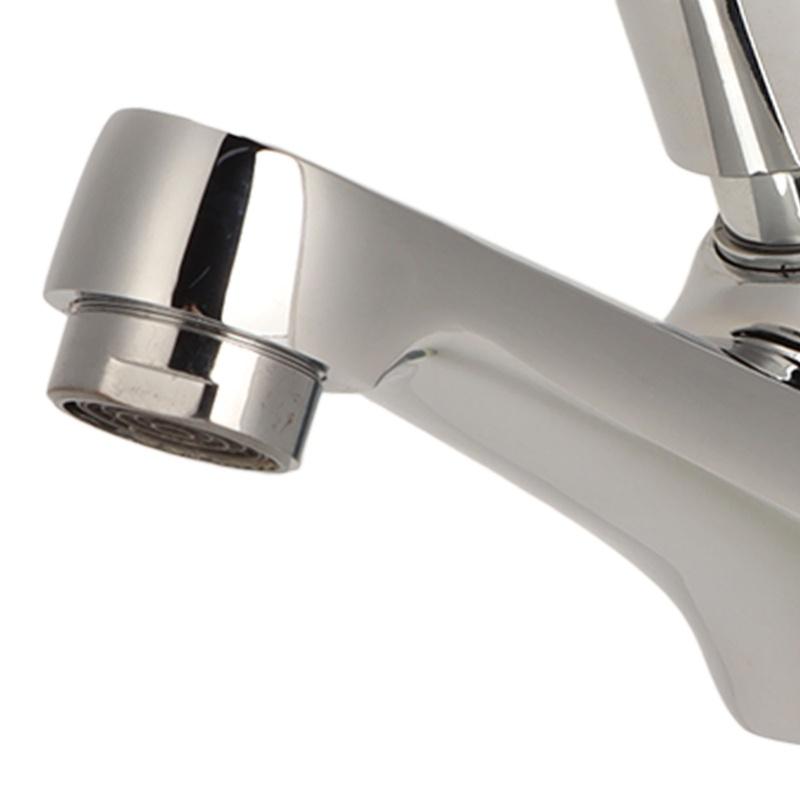 Time Delay Silver Faucet Single Tube Cold Water Basin Taps G1/2 Thread For Home Kitchen Bathroom Hotel