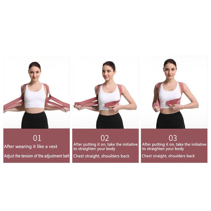 Women Adjustable Elastic Back Support Belt Chest Posture Corrector Shoulder Brace Body Shaper Corset Invisible Body Shaper