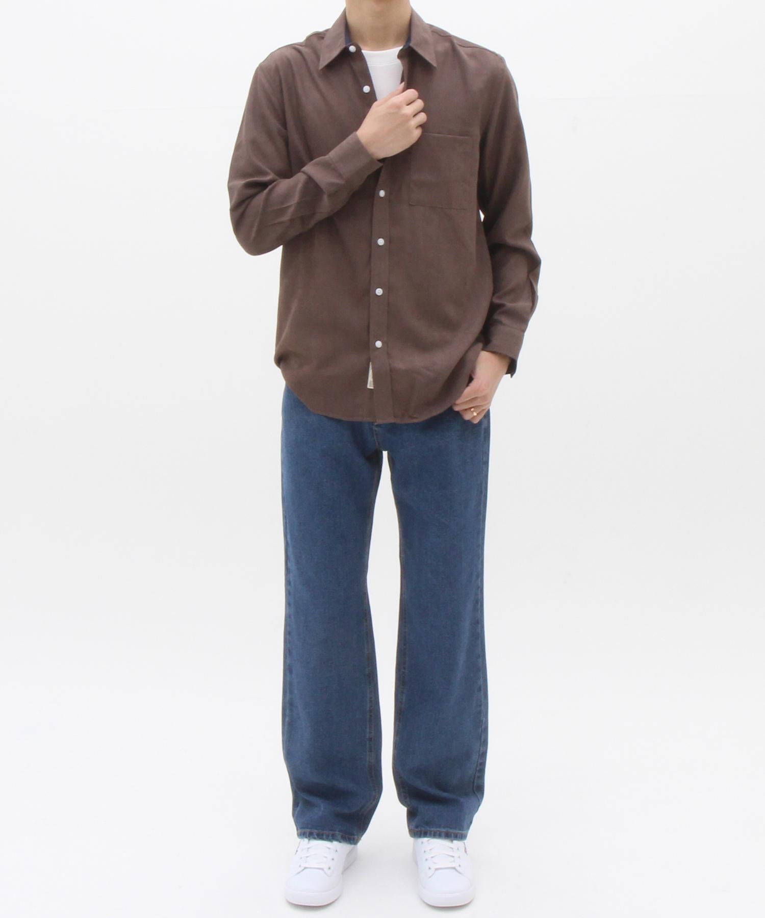 The Shirt Studio Brown Loose-Fit Corduroy Shirt 120