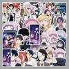 50 All-Night Song Graffiti Stickers: Japanese Anime Cartoon Decor for Cars, Water Bottles, Phones, and Computers