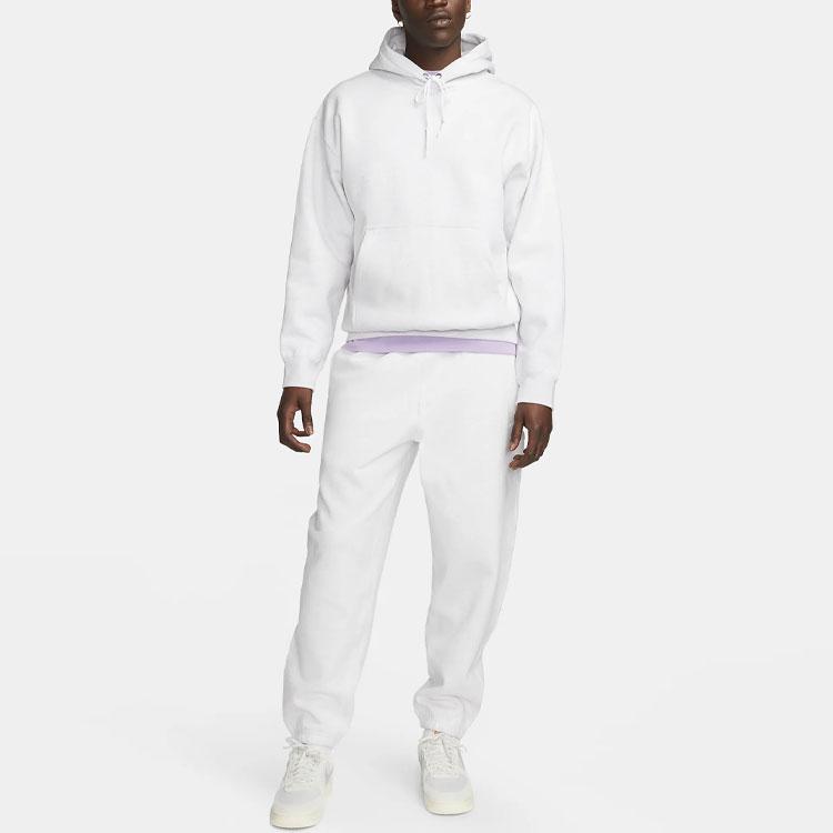 Nike Solo Swoosh Fleece Hoodie Birch Heather Men Streetwear DX1355-051