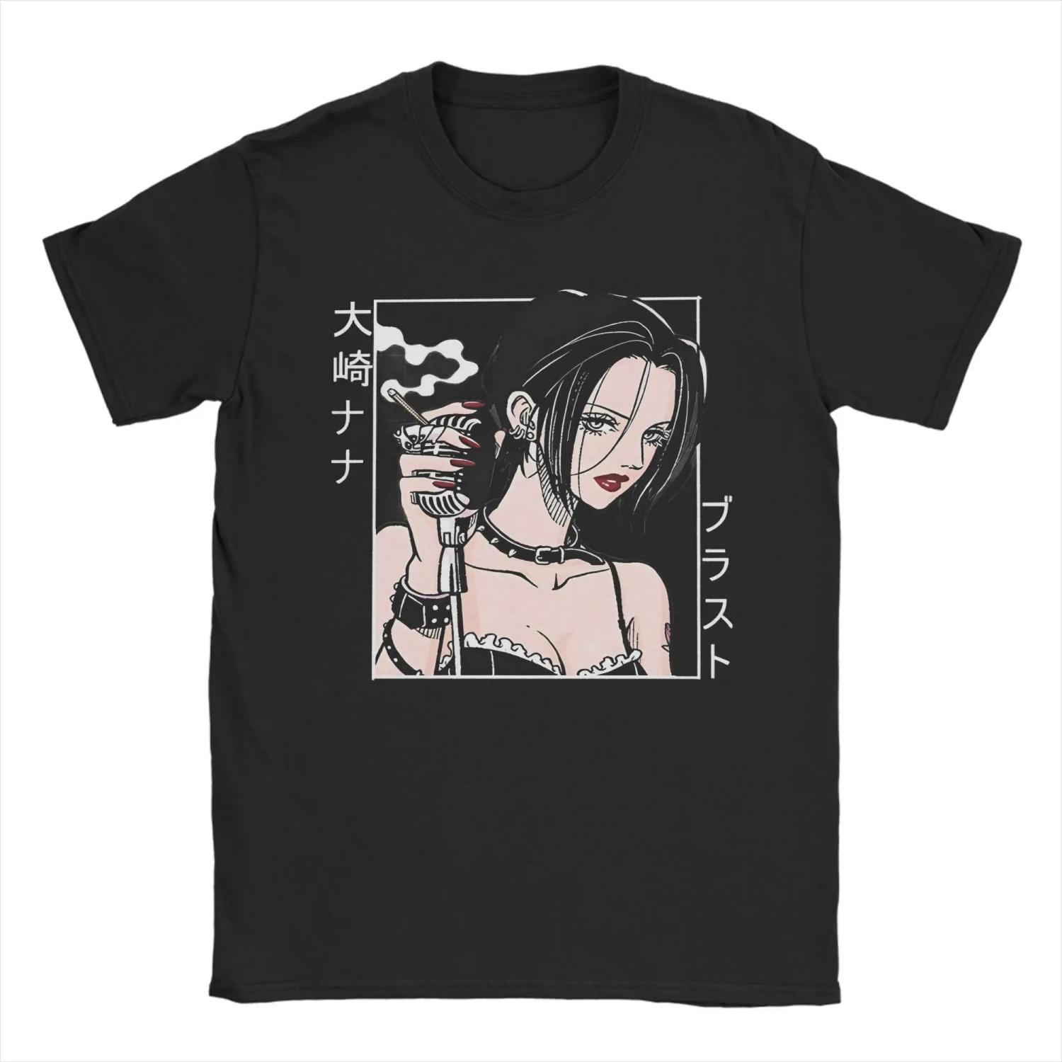 

Funny Anime Nana Osaki Music Tshirts Unisex Cotton Short Sleeve Round Neck Summer Clothes S чёрный