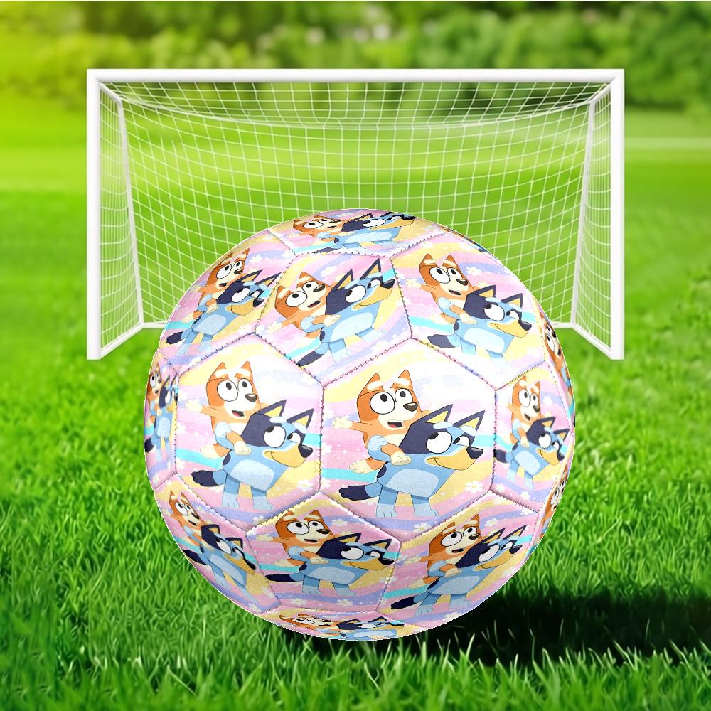 Paw Prints And Bluey Friends Size 5 Soccer Ball, Suitable for Training and Matches, High-Elasticity, Wear-Resistant Material Gift for Fan