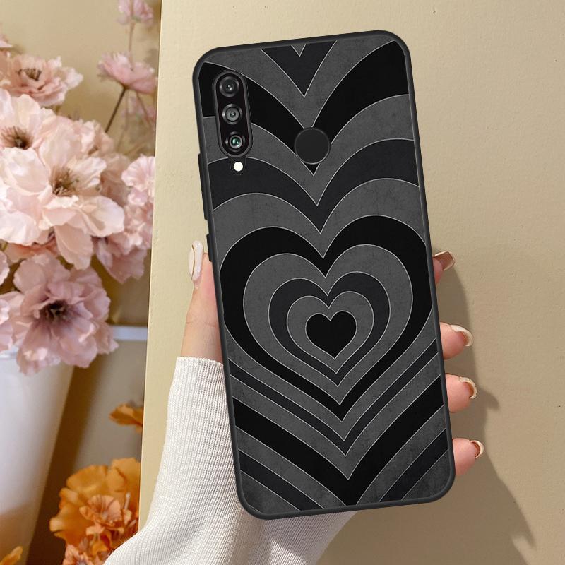Latte Love Tunnel Brown Heart For Huawei Nova Y70 Y91 Y61 Y73 Y72 Y90 Y60 12s 12i 11i 8i 9 10 SE P40 Lite P30 P60 Pro Case