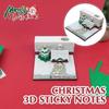 Merry Festival 3D Model Notepad Paper Cube Sculpture 3D Memo Pad Color Sticky
