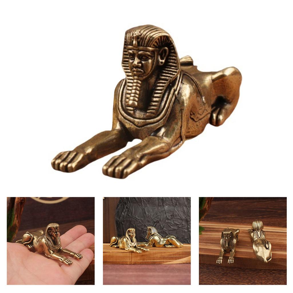 Egyptian Style Sphinx Figurine Statue Collectible Figurines Egypt Souvenirs for Home Office Desktop Decorations Gift
