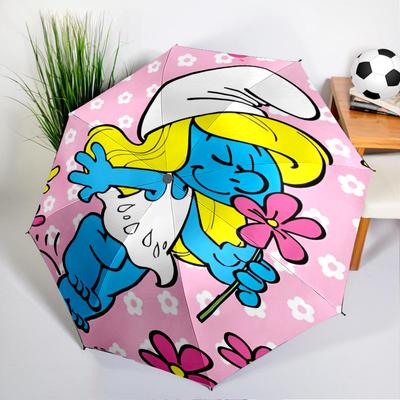 Smurfette's Adventure Umbrella 8-Frame for Travel, Camping, Casual Lightweight Portable Umbrella, Essential for Every Family Holidays Gift