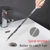 45cm Portable Pipe Dredging Strip Hair Brush Cleaner Foldable Sink Drain Cleaner Sticks Clog Remover Kitchen Cleaning Tool