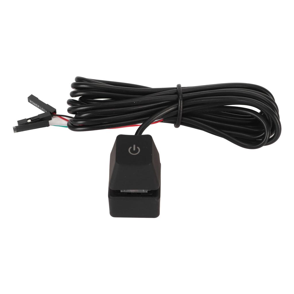 6.6ft PC Power Button with 7 Color Light Blue Switch Mechanical Keys External Power Switch for Desktop PC