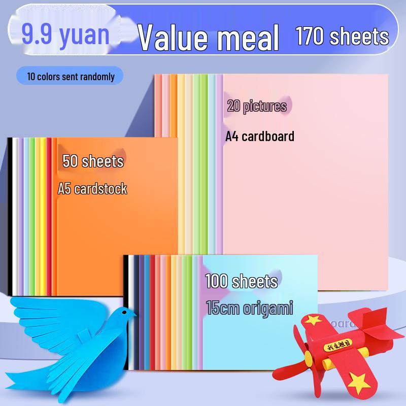 Macaron barevný karton A3/A4 4K/8K Origami papír pro studenty a pop-up knihy