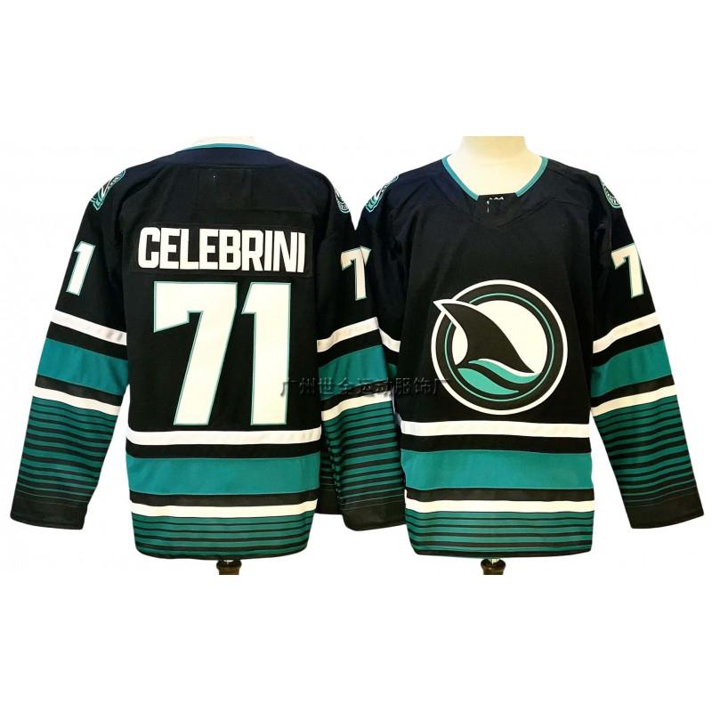 Mens Retro Embroidered Ice Hockey Jersey Team Shark 39 Practice Uniform Cotton Blend Sportswear