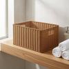 Rectangular Woven Basket Easy To Clean Woven Storage Basket Decorative Long-Lasting for Home Organization