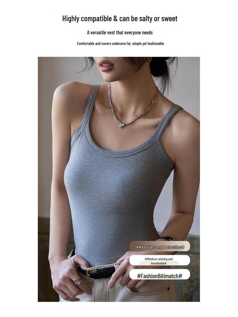 Damen Ärmelloses Anti-Expositions-Camisole-Top - Sommer Ober- und Unterbekleidung Basis, Seitliche Fettabdeckung