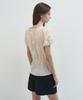 Deuloupisumeon Ribbon Puff Sleeve Blouse [Black]