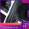 BAGE7 Car Sticker Hot 2025 M 1/4/5Pcs Car Door Sill Scuff Plate Decor Carbon Fiber Stickers For BMW X1 X2 X3 X4 X5 X6 X7 F30 F10 E28 E